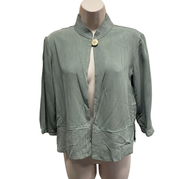 Rabbit rabbit designs women’s sage green cardigan petite 4 cottagecore lagenlook - Picture 1 of 8